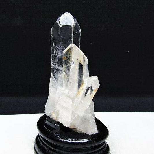 水晶 クラスター マダガスカル産 台座付属 水晶 原石 レムリアンシード 一点物 182-9368