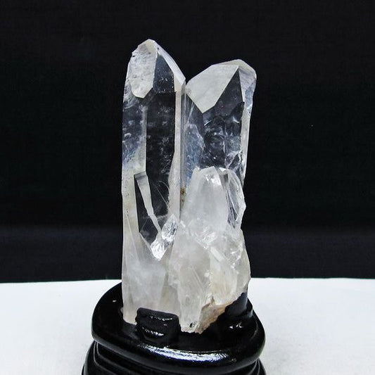水晶 クラスター マダガスカル産 台座付属 水晶 原石 レムリアンシード 一点物 182-9370