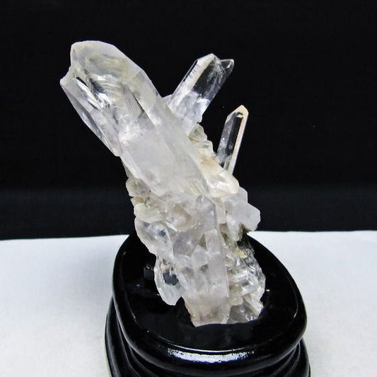 水晶 クラスター マダガスカル産 台座付属 水晶 原石 レムリアンシード 一点物 182-9380