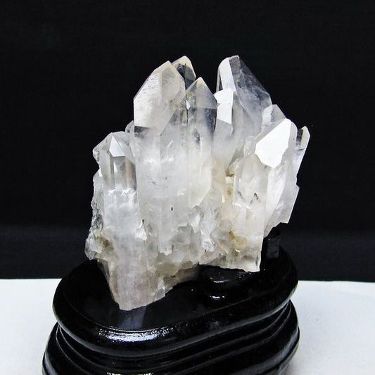 水晶 クラスター マダガスカル産 台座付属 水晶 原石 レムリアンシード 一点物 182-9383