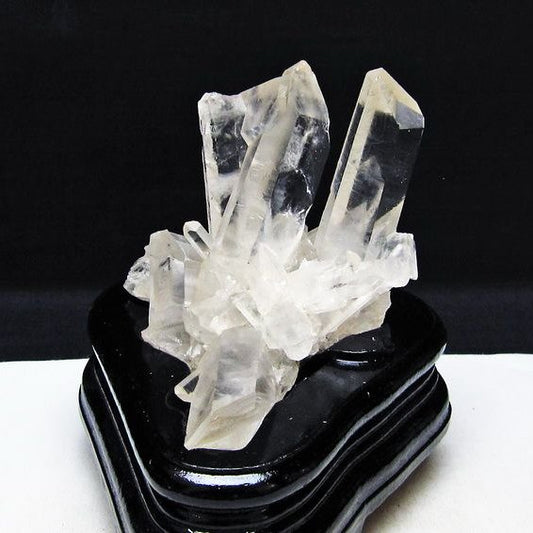 水晶 クラスター マダガスカル産 台座付属 水晶 原石 レムリアンシード 一点物 182-9386