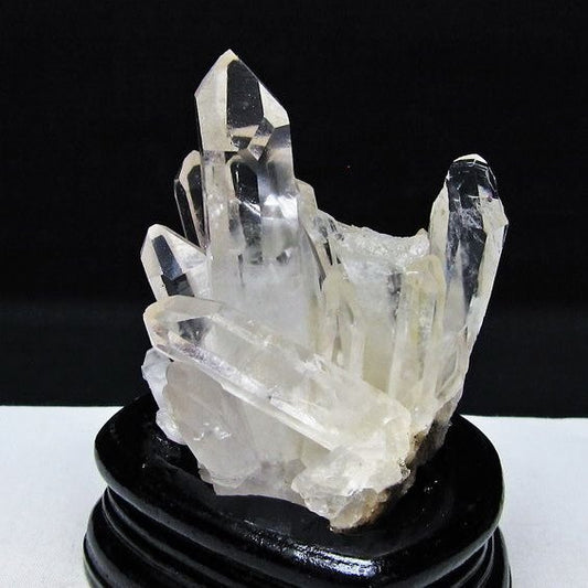 水晶 クラスター マダガスカル産 台座付属 水晶 原石 レムリアンシード 一点物 182-9398