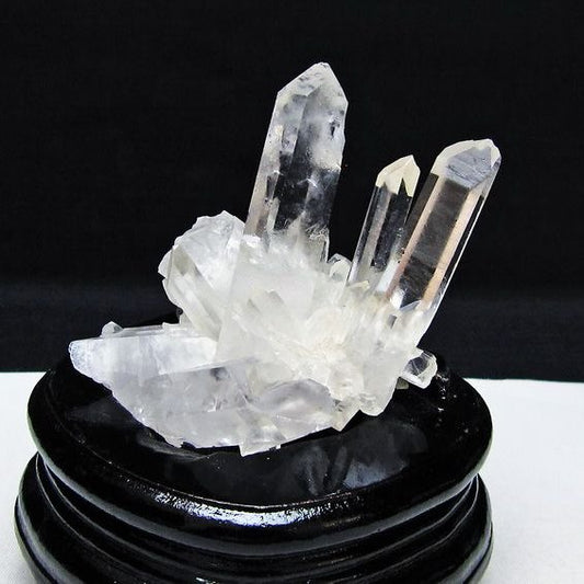 水晶 クラスター マダガスカル産 台座付属 水晶 原石 レムリアンシード 一点物 182-9399