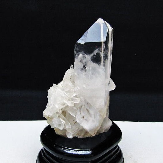 水晶 クラスター マダガスカル産 台座付属 水晶 原石 レムリアンシード 一点物 182-9401