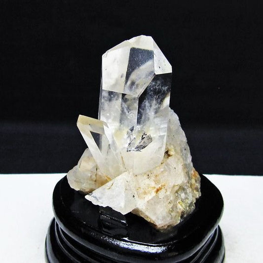 水晶 クラスター マダガスカル産 台座付属 水晶 原石 レムリアンシード 一点物 182-9406