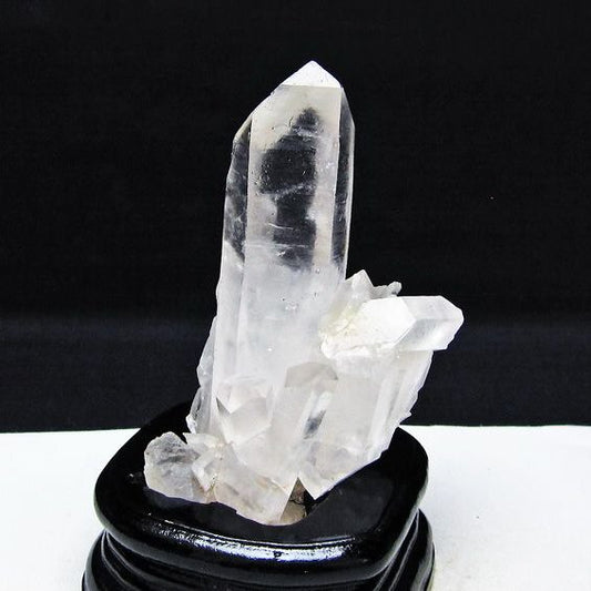 水晶 クラスター マダガスカル産 台座付属 水晶 原石 レムリアンシード 一点物 182-9409