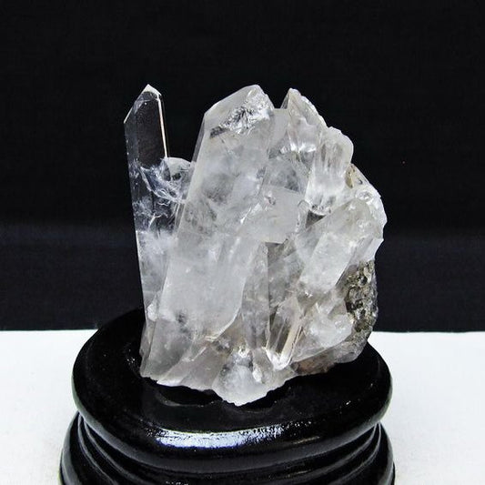 水晶 クラスター マダガスカル産 台座付属 水晶 原石 レムリアンシード 一点物 182-9411