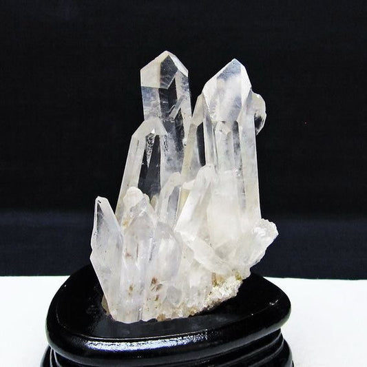 水晶 クラスター マダガスカル産 台座付属 水晶 原石 レムリアンシード 一点物 182-9414