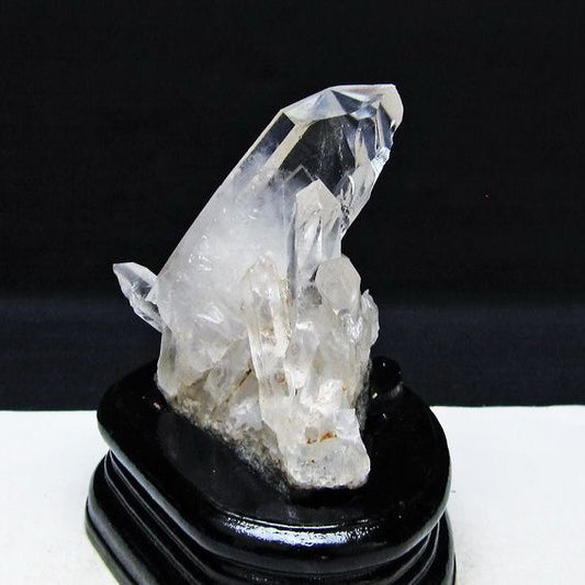 水晶 クラスター マダガスカル産 台座付属 水晶 原石 レムリアンシード 一点物 182-9415