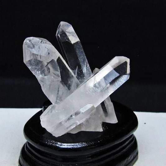 水晶 クラスター マダガスカル産 台座付属 水晶 原石 レムリアンシード 一点物 182-9416
