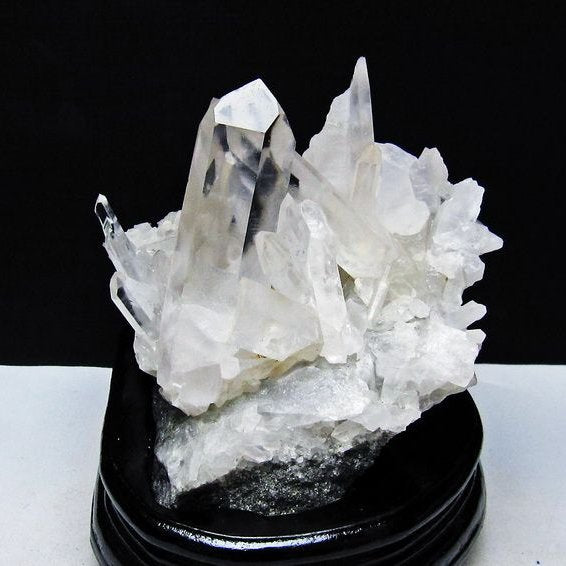 1.1Kg 水晶 クラスター マダガスカル産 台座付属 水晶 原石 レムリアンシード 一点物 182-9431
