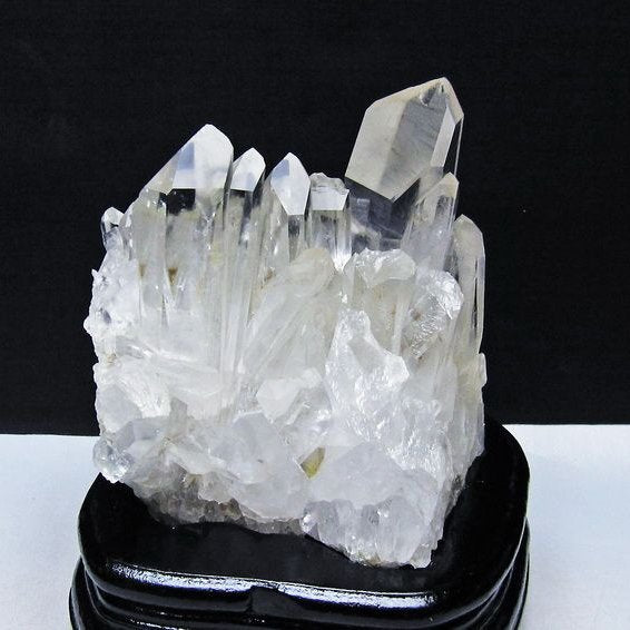 1.1Kg 水晶 クラスター マダガスカル産 台座付属 水晶 原石 レムリアンシード 一点物 182-9435