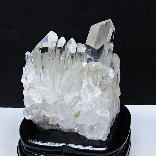 1.1Kg 水晶 クラスター マダガスカル産 台座付属 水晶 原石 レムリアンシード 一点物 182-9435
