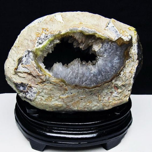 2.8Kg アゲート ジオード 原石 台座付属 一点物 送料無料 191-498