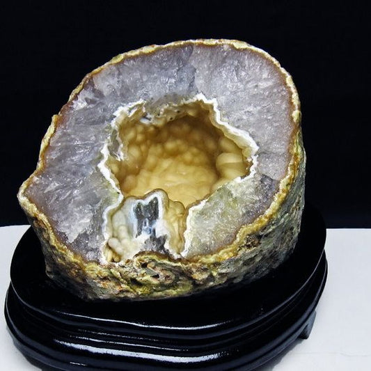 2.7Kg アゲート ジオード 原石 台座付属 一点物 送料無料 191-499