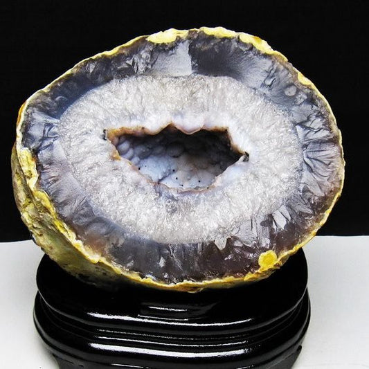 3.1Kg アゲート ジオード 原石 台座付属 一点物 送料無料 191-502