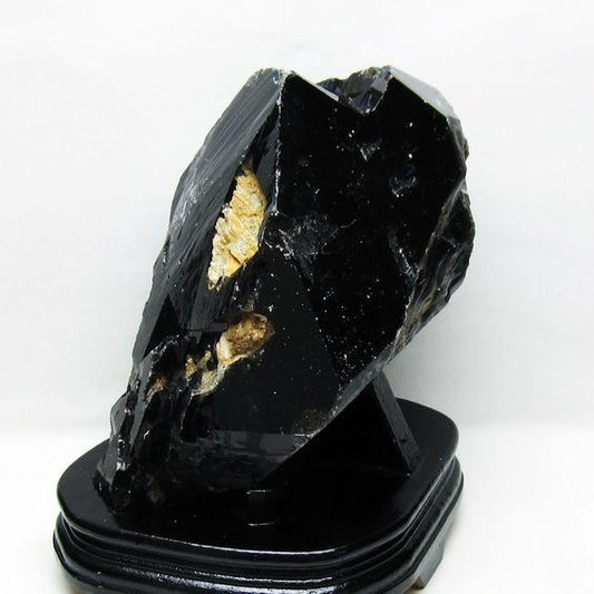 5.3Kg モリオン 原石 黒水晶 原石 山東省産 台座付属 一点物 191-526