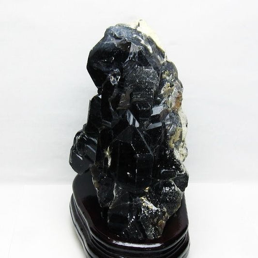 3.7Kg モリオン 原石 黒水晶 原石 山東省産 台座付属 一点物 191-528