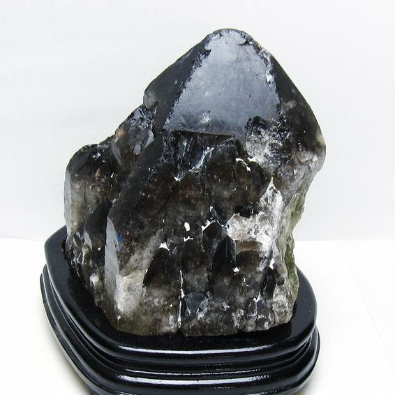 5.9Kg モリオン 黒水晶 原石 エレスチャル 台座付属 一点物 191-535