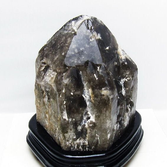 7Kg モリオン 黒水晶 原石 エレスチャル 台座付属 一点物 191-538