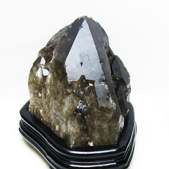 6.1Kg モリオン 黒水晶 原石 エレスチャル 台座付属 一点物 191-539