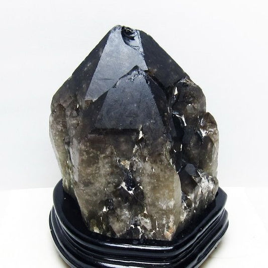 5.8Kg モリオン 黒水晶 原石 エレスチャル 台座付属 一点物 191-547