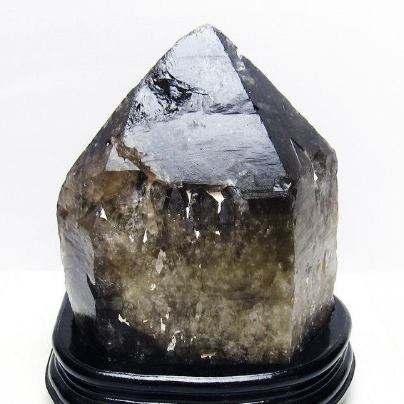 7Kg モリオン 黒水晶 原石 エレスチャル 台座付属 一点物 191-550