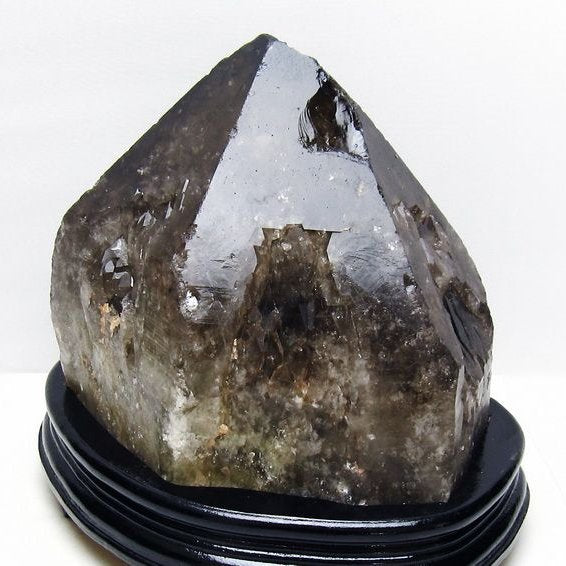 8.2Kg モリオン 黒水晶 原石 エレスチャル 台座付属 一点物 191-551