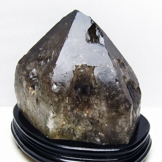 8.2Kg モリオン 黒水晶 原石 エレスチャル 台座付属 一点物 191-551