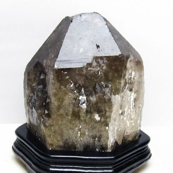 8.2Kg モリオン 黒水晶 原石 エレスチャル 台座付属 一点物 191-553