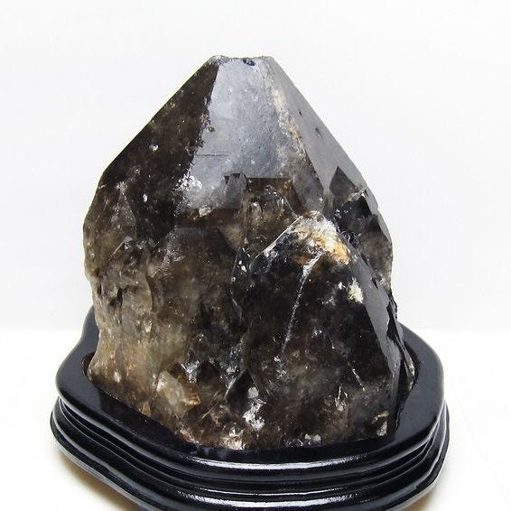 9.8Kg モリオン 黒水晶 原石 エレスチャル 台座付属 一点物 191-563