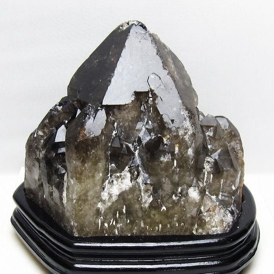 8.3Kg モリオン 黒水晶 原石 エレスチャル 台座付属 一点物 191-567