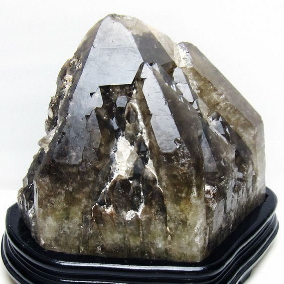 7.2Kg モリオン 黒水晶 原石 エレスチャル 台座付属 一点物 191-572