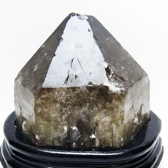 2.3Kg モリオン 黒水晶 原石 エレスチャル 台座付属 一点物 191-578