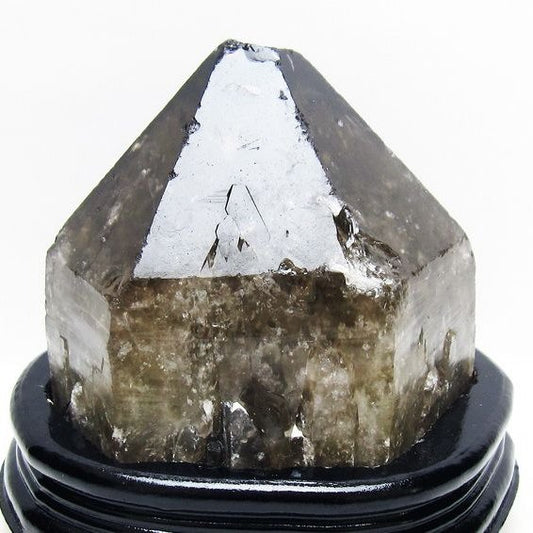 2.3Kg モリオン 黒水晶 原石 エレスチャル 台座付属 一点物 191-578