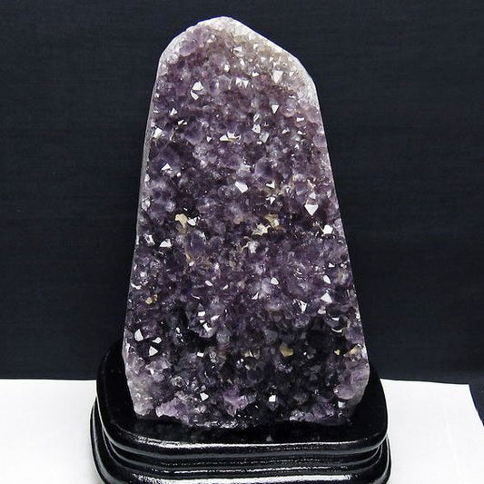 2.6Kg アメジスト クラスター ウルグアイ産 アメジスト 原石 amethyst 台座付属 花型 一点物  192-684