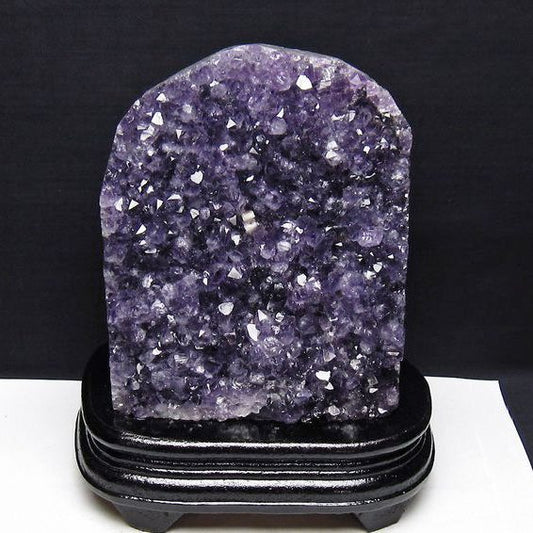 2.6Kg アメジスト クラスター ウルグアイ産 アメジスト 原石 amethyst 台座付属 花型 一点物  192-690