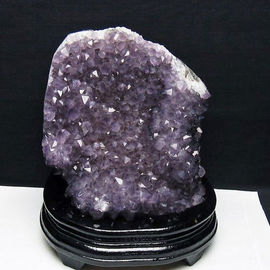 2.8Kg アメジスト クラスター ウルグアイ産 アメジスト 原石 amethyst 台座付属 花型 一点物  192-694