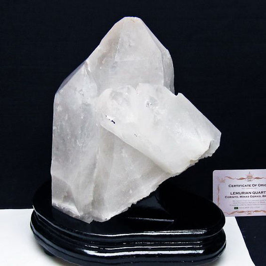 3Kg レムリアンシード 水晶 クラスター 原石 ブラジル ミナスジェライス州 コリント産 一点物 台座付属 送料無料 192-698