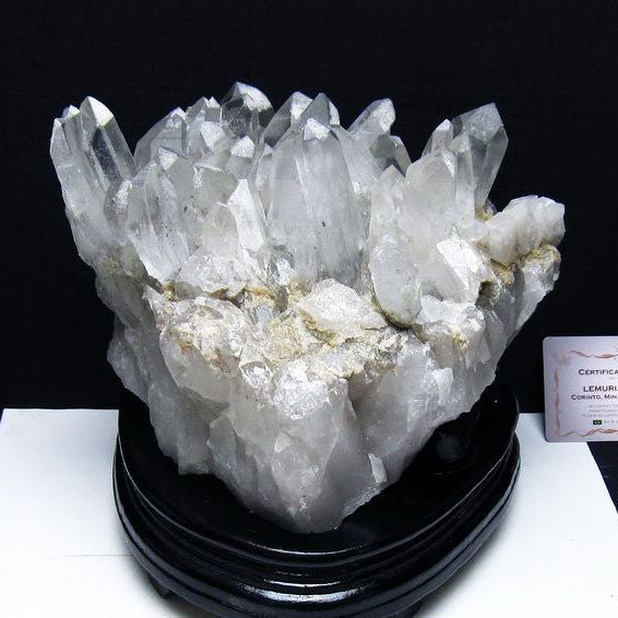 4.4Kg レムリアンシード 水晶 クラスター 原石 ブラジル ミナスジェライス州 コリント産 一点物 台座付属 送料無料 192-700