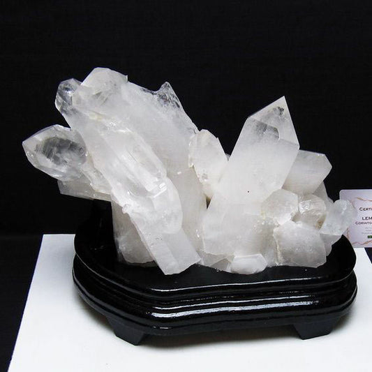 3.3Kg レムリアンシード 水晶 クラスター 原石 ブラジル ミナスジェライス州 コリント産 一点物 台座付属 送料無料 192-701