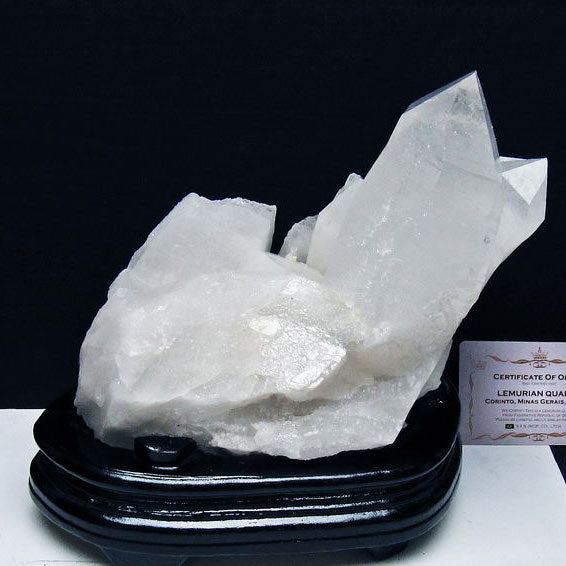 2.3Kg レムリアンシード 水晶 クラスター 原石 ブラジル ミナスジェライス州 コリント産 一点物 台座付属 送料無料 192-702