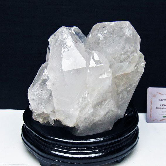 2.3Kg レムリアンシード 水晶 クラスター 原石 ブラジル ミナスジェライス州 コリント産 一点物 台座付属 送料無料 192-705