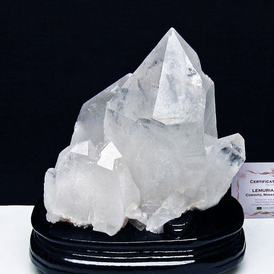 2.3Kg レムリアンシード 水晶 クラスター 原石 ブラジル ミナスジェライス州 コリント産 一点物 台座付属 送料無料 192-707