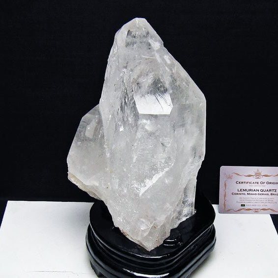 2.8Kg レムリアンシード 水晶 クラスター 原石 ブラジル ミナスジェライス州 コリント産 一点物 台座付属 送料無料 192-711