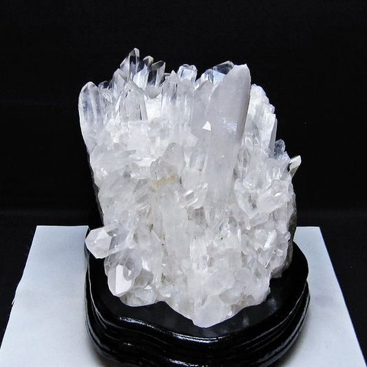 4.4Kg 水晶 クラスター マダガスカル産 台座付属 水晶 原石 レムリアンシード 192-780