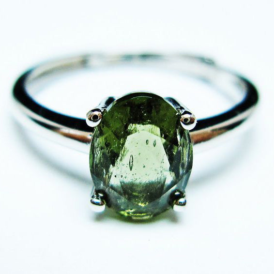 モルダバイト リング 指輪 13号 フリーサイズ 一点物 199-467