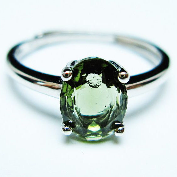 モルダバイト リング 指輪 14号 フリーサイズ 一点物 199-469