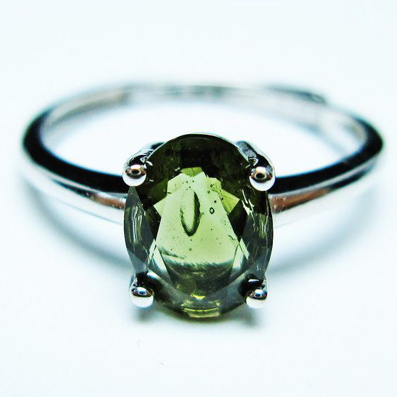 モルダバイト リング 指輪 12号 フリーサイズ 一点物 199-470