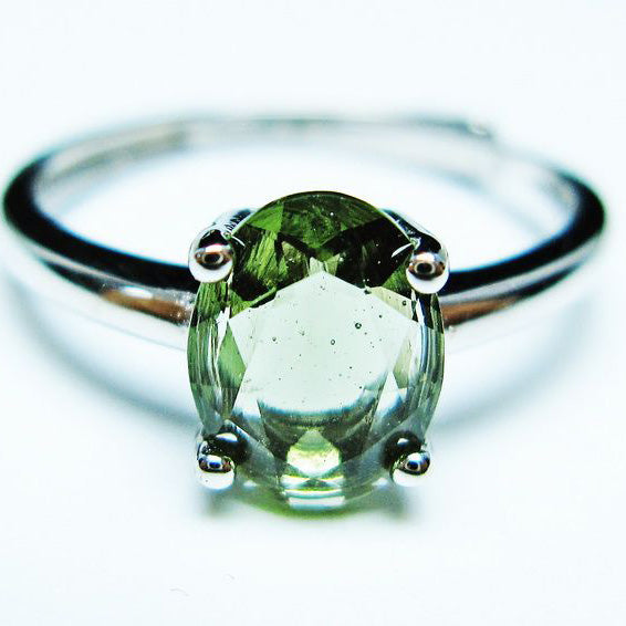 モルダバイト リング 指輪 13号 フリーサイズ 一点物 199-471